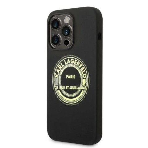 Etui Karl Lagerfeld Silicone RSG na iPhone 14 Pro - czarne Karl Lagerfeld