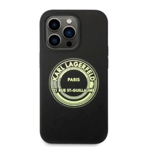 Etui Karl Lagerfeld Silicone RSG na iPhone 14 Pro - czarne Karl Lagerfeld