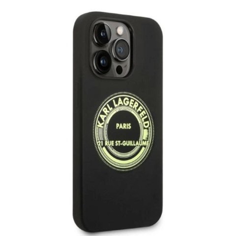 Etui Karl Lagerfeld Silicone RSG na iPhone 14 Pro - czarne Karl Lagerfeld