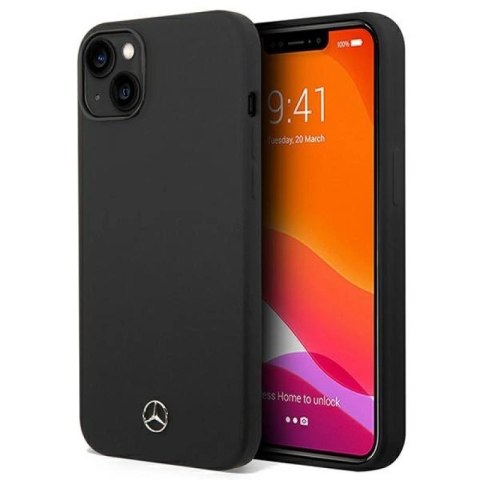 Etui Mercedes Silicone Line na iPhone 14 Plus - czarne Mercedes