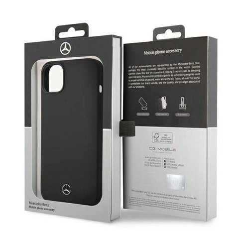 Etui Mercedes Silicone Line na iPhone 14 Plus - czarne Mercedes