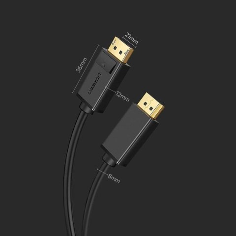 Kabel Ugreen DP102 10212 DisplayPort 1.2 4K / DisplayPort 1.2 4K 3 m - czarny UGREEN