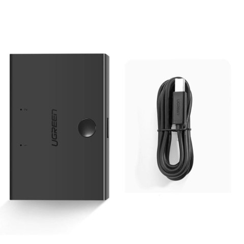 Ugreen switch przełącznik 2xUSB-B - USB-A czarny (30345) UGREEN