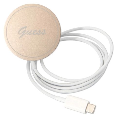 Etui Guess 4G Print MagSafe na iPhone 13 Pro + ładowarka indukcyjna - brązowe Guess