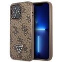 Etui Guess 4G Triangle Logo Cardslot na iPhone 13 Pro / 13 - brązowe Guess