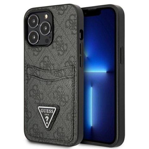 Etui Guess 4G Triangle Logo Cardslot na iPhone 13 Pro / 13 - czarne Guess