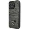 Etui Guess 4G Triangle Logo Cardslot na iPhone 13 Pro / 13 - czarne Guess