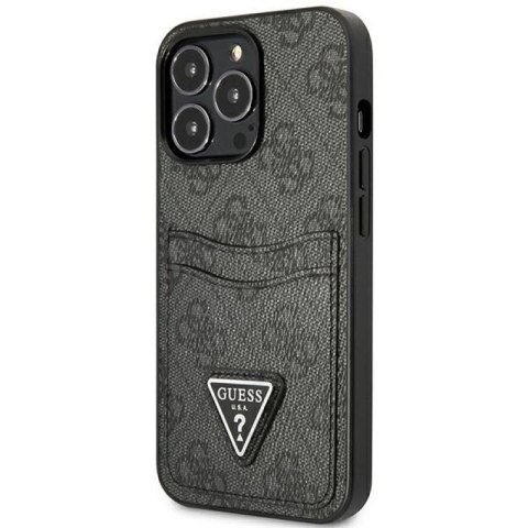 Etui Guess 4G Triangle Logo Cardslot na iPhone 13 Pro / 13 - czarne Guess