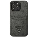 Etui Guess 4G Triangle Logo Cardslot na iPhone 13 Pro / 13 - czarne Guess