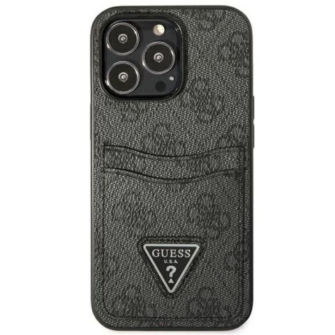Etui Guess 4G Triangle Logo Cardslot na iPhone 13 Pro / 13 - czarne Guess