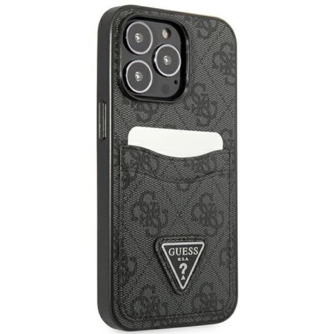 Etui Guess 4G Triangle Logo Cardslot na iPhone 13 Pro / 13 - czarne Guess