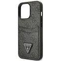 Etui Guess 4G Triangle Logo Cardslot na iPhone 13 Pro / 13 - czarne Guess