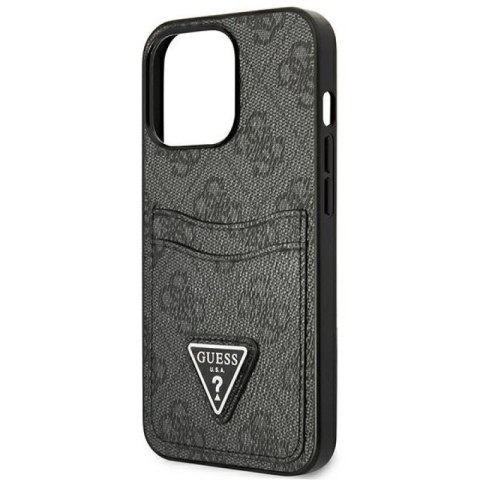 Etui Guess 4G Triangle Logo Cardslot na iPhone 13 Pro / 13 - czarne Guess