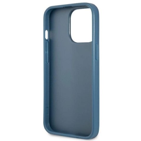 Etui Guess 4G Triangle Logo Cardslot na iPhone 13 Pro / 13 - niebieskie Guess
