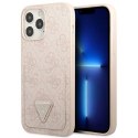 Etui Guess 4G Triangle Logo Cardslot na iPhone 13 Pro / 13 - różowe Guess