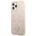 Etui Guess 4G Triangle Logo Cardslot na iPhone 13 Pro Max - różowe Guess