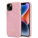 Etui Guess Croco Collection na iPhone 14 Plus - różowe Guess
