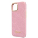 Etui Guess Croco Collection na iPhone 14 Plus - różowe Guess