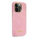 Etui Guess Croco Collection na iPhone 14 Pro - różowe Guess