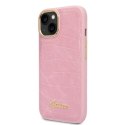 Etui Guess Croco Collection na iPhone 14 - różowe Guess