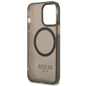 Etui Guess Gold Outline Translucent MagSafe na iPhone 13 Pro Max - czarne Guess