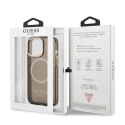 Etui Guess Gold Outline Translucent MagSafe na iPhone 13 Pro Max - czarne Guess