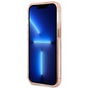 Etui Guess Gold Outline Translucent MagSafe na iPhone 13 Pro Max - różowe Guess
