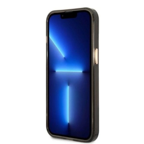 Etui Guess Gold Outline Translucent MagSafe na iPhone 13 - czarne Guess