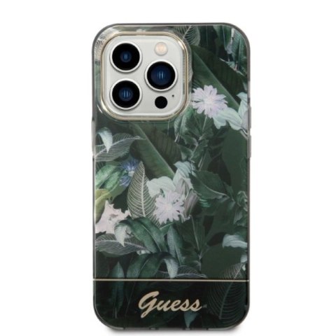 Etui Guess Jungle Collection na iPhone 14 Pro Max - zielone Guess