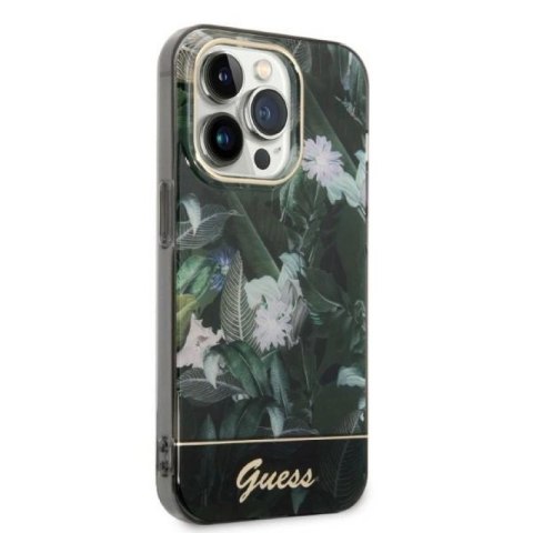 Etui Guess Jungle Collection na iPhone 14 Pro Max - zielone Guess