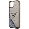 Etui Guess Liquid Glitter Palm Collection na iPhone 14 - czarne Guess