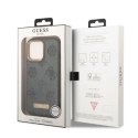 Etui Guess Peony Logo Plate MagSafe na iPhone 13 Pro Max - szare Guess