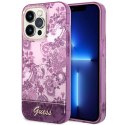 Etui Guess Porcelain Collection na iPhone 14 Pro Max - fuksjowe Guess