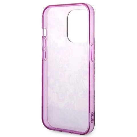 Etui Guess Porcelain Collection na iPhone 14 Pro Max - fuksjowe Guess