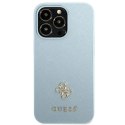Etui Guess Saffiano 4G Small Metal Logo na iPhone 13 Pro / 13 - niebieskie Guess