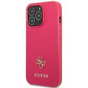 Etui Guess Saffiano 4G Small Metal Logo na iPhone 13 Pro / 13 - różowe Guess
