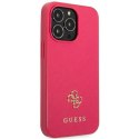 Etui Guess Saffiano 4G Small Metal Logo na iPhone 13 Pro / 13 - różowe Guess