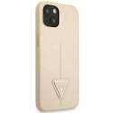 Etui Guess Saffiano Triangle Logo na iPhone 14 Plus - beżowe Guess