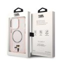 Etui Karl Lagerfeld Iconic Karl&Choupette MagSafe na iPhone 14 Pro Max - różowe Karl Lagerfeld