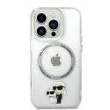Etui Karl Lagerfeld Iconic Karl&Choupette MagSafe na iPhone 14 Pro - przezroczyste Karl Lagerfeld
