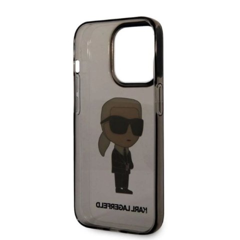 Etui Karl Lagerfeld Ikonik Karl na iPhone 14 Pro - czarne Karl Lagerfeld