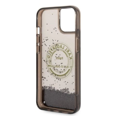 Etui Karl Lagerfeld Liquid Glitter RSG na iPhone 14 Plus - czarne Karl Lagerfeld