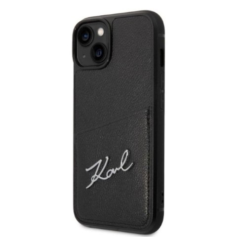 Etui Karl Lagerfeld Signature Logo Cardslot na iPhone 14 Plus - czarne Karl Lagerfeld