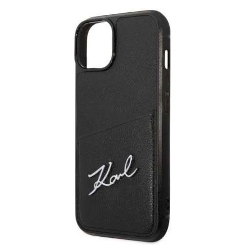 Etui Karl Lagerfeld Signature Logo Cardslot na iPhone 14 Plus - czarne Karl Lagerfeld