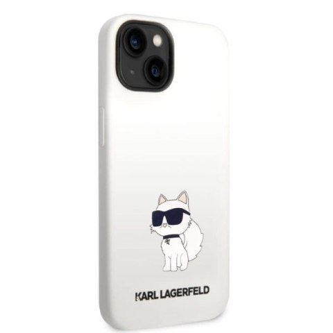 Etui Karl Lagerfeld Silicone Choupette na iPhone 14 Plus - białe Karl Lagerfeld