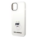 Etui Karl Lagerfeld Silicone Choupette na iPhone 14 Plus - białe Karl Lagerfeld