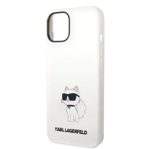 Etui Karl Lagerfeld Silicone Choupette na iPhone 14 Plus - białe Karl Lagerfeld