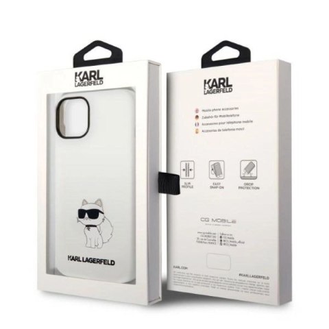 Etui Karl Lagerfeld Silicone Choupette na iPhone 14 Plus - białe Karl Lagerfeld