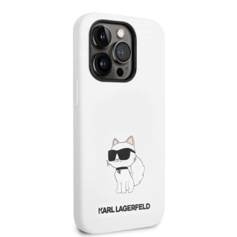 Etui Karl Lagerfeld Silicone Choupette na iPhone 14 Pro - białe Karl Lagerfeld