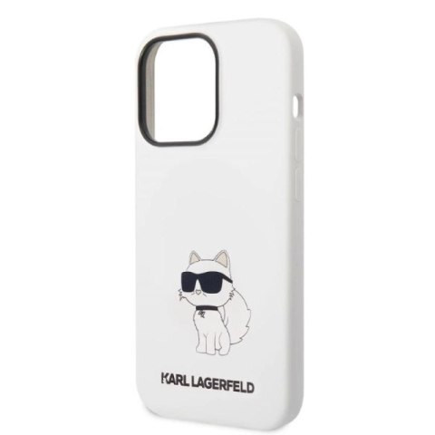 Etui Karl Lagerfeld Silicone Choupette na iPhone 14 Pro - białe Karl Lagerfeld